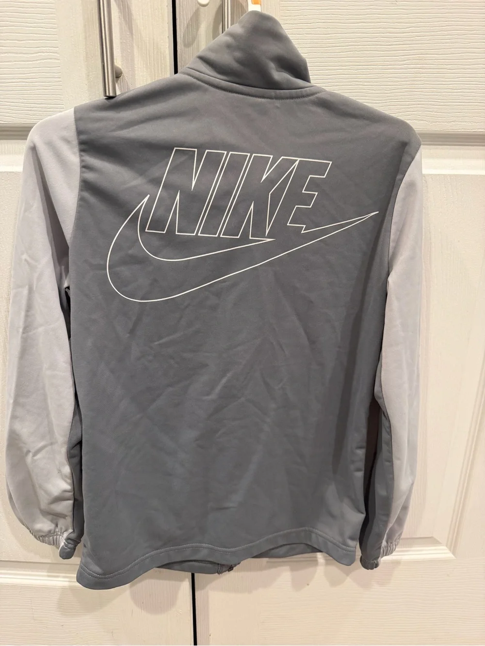 Nike Men's Gray and Light Gray Full-Zip Performance Jacket